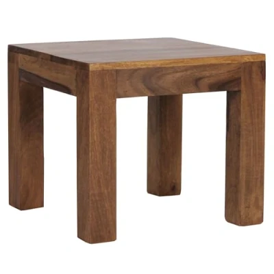 Abbildung von Wohnling Couchtisch WL1.204 (Sheesham Massivholz, 45x45x40 Quadratisch Modern), Kleiner Wohnzimmertisch, Sofatisch Kaffeetisch