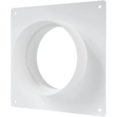 Abbildung von Vent Systems 100 mm Lüftungskanalverbinder Flansch gerade Lüftungsrohr Kunststoff Kanalverbinder Platte für Kühlung Heizung Lüftungssystem HVAC 10 cm