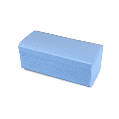 Abbildung von Funny Papierhandtuch, 2 lagig, ZZ/V Falz, 24,5x22 cm, blau, 1er Pack (1 x 4000 Stück)