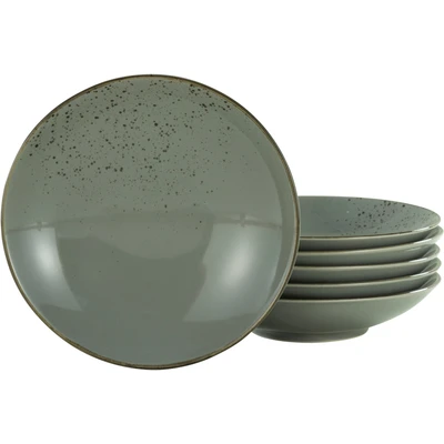 Abbildung von CreaTable Suppenteller &quot;Essteller NATURE COLLECTION&quot;, (Set, 6 St.), Teller Set für Personen, Ø 22 cm, Steinzeug, tiefe