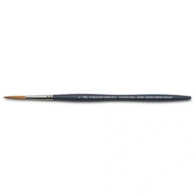 Abbildung von Winsor &amp; Newton 5011306 Professional Aquarellpinsel, Malpinsel für Aquarellfarben mit synthetischen Fasern, ergonomischer Griff, langlebig formstabil, kurze Stiel Takelagepinsel Nr. 6