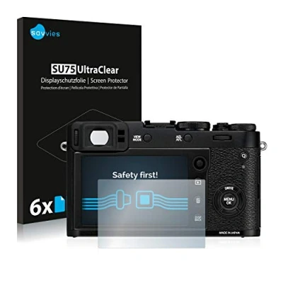 Abbildung von Savvies 6 Stück Schutzfolie für Fujifilm X100F Displayschutz Folie Ultra Transparent