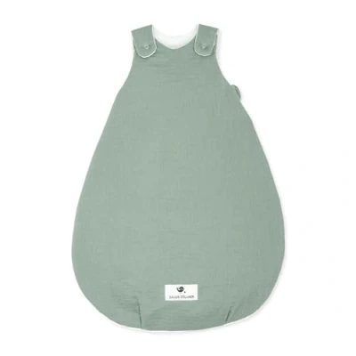 Abbildung von Julius Zöllner Babyschlafsack Musselin, warme Füllung 2,5 TOG, waschbar bei 40C, Made in Germany, OEKO TEX Standard 100, grün, Gr. 62/68