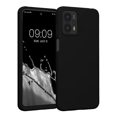Abbildung von kwmobile Hülle kompatibel mit Motorola Moto G23 / G13 Silikon Handy Case Handyhülle weiche Oberfläche kabelloses Laden Schwarz