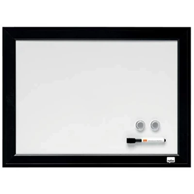 Abbildung von Nobo Kleines Magnetisches Whiteboard mit Schwarzem Rahmen, Wandmontage, Inkl. Befestigungsset, Zuhause/Büro, 585 x 430 mm, 1903785