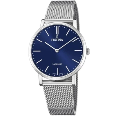 Abbildung von Festina Quarzuhr Swiss Made, F20014/2, Armbanduhr, Herrenuhr, Damenuhr, Edelstahlarmband, Saphirglas