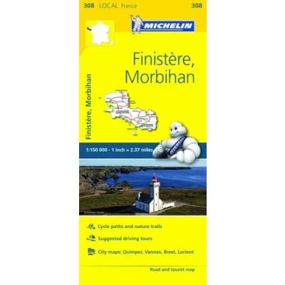 Abbildung von Finistere, Morbihan Michelin Local Map 308: (Mapas Michelin)