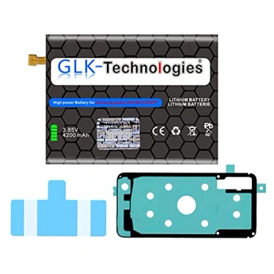 Abbildung von High Power Ersatzakku kompatibel mit Samsung Galaxy A50 A505F A30 A305F A20 A205F EB BA505ABU Original GLK Technologies Battery accu 4200 mAh Akku inkl. 2X Klebebandsätze