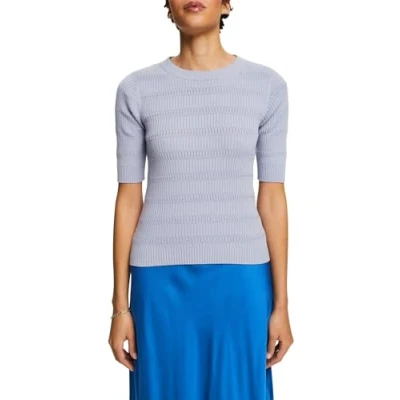 Abbildung von Esprit KURZÄRMLIGER Tshirt basic, Damen, Größe: Medium, Light blue lavender