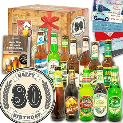 Abbildung von 80. Geburtstagsgeschenk ++ 12x Bier Welt und DE 80 Geburtstag Geschenke