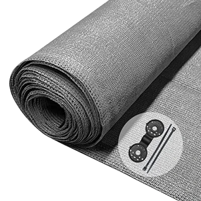 Abbildung von VOUNOT® Zaunblende 1.8x10m, Sichtschutz Zaun 150 g/m² HDPE Schattiernetz, Windschutz UV resistent Reißfest, 85% Beschattungsgrad, mit Löcher und Kabelbinder, Grau