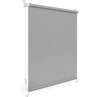 Abbildung von LICHTBLICK ORIGINAL Seitenzugrollo &quot;Uni Rollo&quot;, verdunkelnd, Verdunkelung energiesparend, ohne Bohren, verspannt, mit Klemmträger und Farbbeschichtung für Fenster Türen, Klemmfix