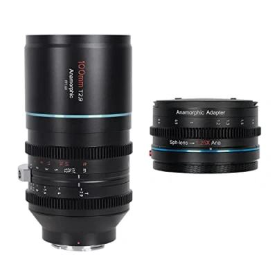 Abbildung von SIRUI 100 mm T2.9 1.6X Vollformat Anamorphes Objektiv Set mit 1,25 x amorphem Adapter (L Halterung)