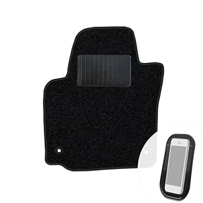 Abbildung von moto MOLTICO Fahrer Fußmatte Auto Velours Fahrerseite Autoteppiche Schwarz Fahrermatte 1 teilig passend für Skoda Yeti ab 2009