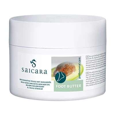 Abbildung von Saicara Foot Butter 150ml Fuß Butter, Intensiv Pflege mit Avocado Öl für streichelzarte Füße