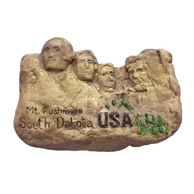 Abbildung von South Dakota USA Mount Rushmore Kühlschrankmagnet, 3D Reiseaufkleber, Souvenirs Kollektion, Heim und Küchendekoration, Kühlschrankmagnet aus China
