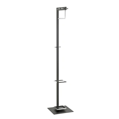 Abbildung von HAKU Möbel Garderobenständer Chrom, schwarz, Metall Maße: B 35 cm x H 175 T 41 cm, Style: Modern