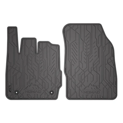 Abbildung von FROGUM Nomad Gummimatten Ganzjährig Autofussmatten Vorne Automatten für Ford Fiesta VI 2008 2017 Beständiges Gummi Material 1,5cm Schutzkante