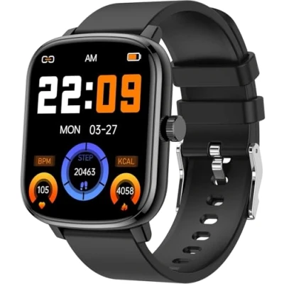 Abbildung von KALINCO Smartwatch, 1.69 Zoll mit Bildschirm teilen, Fitnesstracker Blutdruckmessung/Herzfrequenz/Schlafmonitor/Sportuhr 110+Sportmodi IP67 Wasserdicht Schrittzähler für Damen Herren