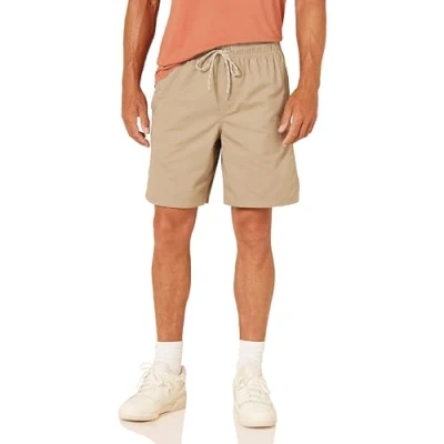 Abbildung von Amazon Essentials Herren Shorts mit Kordelzug und 20,3 cm Beininnenlänge (in Übergröße erhältlich), Khakibraun, M