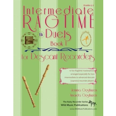 Abbildung von intermediate Ragtime Duets for descant Recorders: 10 fun masterpieces arranged two to advanced (soprano) recorders