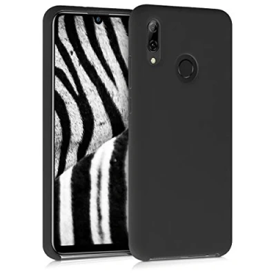 Abbildung von kwmobile Hülle kompatibel mit Huawei P Smart (2019) Silikon Handy Case Handyhülle weiche Oberfläche kabelloses Laden Schwarz