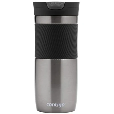 Abbildung von Contigo Thermobecher Byron Snapseal, Edelstahl Isolierbecher, Kaffebecher to go, auslaufsicher, spülmaschinenfester Deckel BPA frei, 470 ml, 1 Stück (1er Pack)