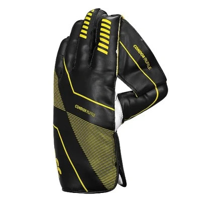 Abbildung von DSC Condor Ruffle Cricket Wicket Keeping Glove (Farbe: Schwarz. Größe: Jungen)
