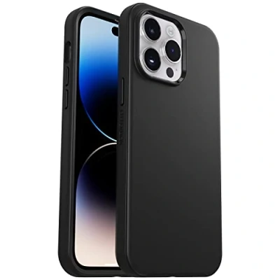 Abbildung von OtterBox Symmetry Hülle für iPhone 14 Pro Max, sturzsicher, schützende dünne Hülle, 3x getestet nach Militärstandard, antimikrobieller Schutz, Schwarz, Keine Einzelhandelsverpackung