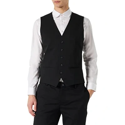Abbildung von Selected Homme Slhslim LIAM Anzugweste, Herren, Größe: 44, Black