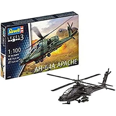 Abbildung von Revell AH 64A Apache, Rotorcraft model, Montagesatz, 1:100, Kunststoff, Fortgeschritten