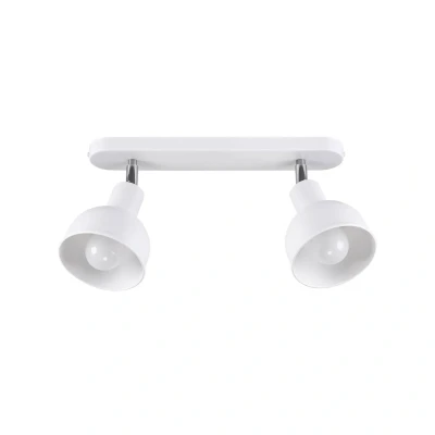 Abbildung von SOLLUX SL.1314 Deckenleuchte ELBA 2 E27 x max.15W LED Stahl weiß B:24cm H:18.5cm dimmbar
