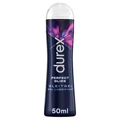 Abbildung von Durex Perfect Glide Gleitgel Silikonbasiertes Gleitmittel für besonders lange Gleitfähigkeit, geeignet Analverkehr 50 ml