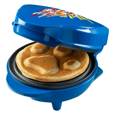 Abbildung von bestron Waffeleisen Paw Patrol APP500B, 550 W, für Kindergeburtstage, Ostern &amp; Weihnachten, mit Backampel