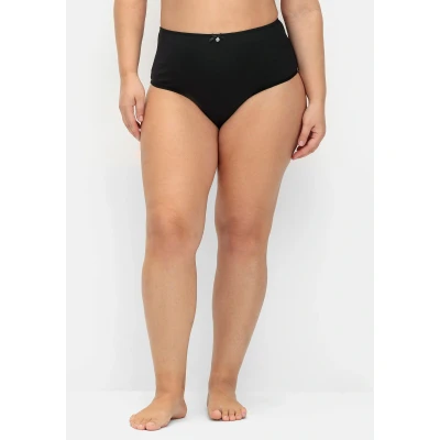 Abbildung von Sheego High Waist String &quot;Große Größen&quot;, im Doppelpack, aus elastischer Baumwolle