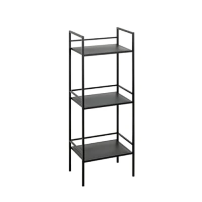 Abbildung von HAKU Möbel Regal schwarz, Metall Maße: B 35 cm x H 95 T 25 cm, Style: Modern