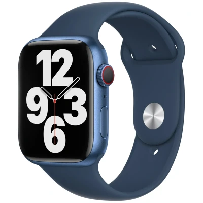 Abbildung von Apple Watch Armband Original Silikon und TPU (weich) Blau Geeignet für Series 1 9 / SE Ultra (2)
