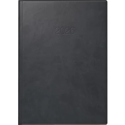 Abbildung von Rido Buchkalender Roma 1 14,2x20cm Tag/Seite Kunstleder schwarz 2026