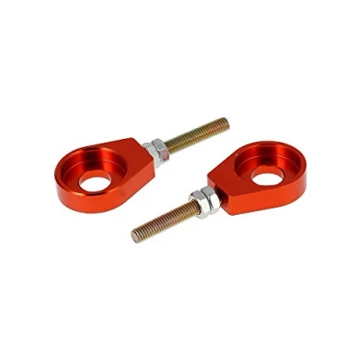 Abbildung von AKF Set: 2x Kettenspanner für Schwinge, Aluminium Orange eloxiert Simson S51, S50, SR50, Schwalbe KR51, SR4