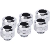 Abbildung von Alphacool Eiszapfen PRO 13mm HardTube Fitting G1/4 Chrome Sixpack Verbindung