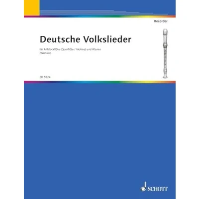 Abbildung von Deutsche Volkslieder: leicht gesetzt. Alt Blockflöte (Flöte/Violine) und Klavier.