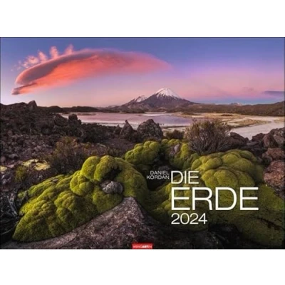 Abbildung von die Erde Kalender 2024. Daniel Kordan fotografiert schönsten Landschaften der Welt für diesen großen Wandkalender. Posterkalender mit faszinierenden Naturfotos