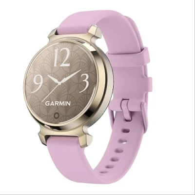 Abbildung von GIOPUEY Armband Kompatibel mit Garmin Lily 2/Claasic/Active, Weiches Silikon [Verschleißfest] [Atmungsaktiv] Ersatzarmband Purple