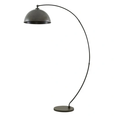 Abbildung von Lindby Bogenlampe Jonera, grau, Metall, E27, 185 cm hoch