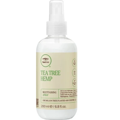 Abbildung von Tea Tree Hemp Multitasking Spray Feuchtigkeits mit Hanf Extrakt, All in One Styling Vorbereitung, Anti Frizz für alle Haartypen, 200 ml