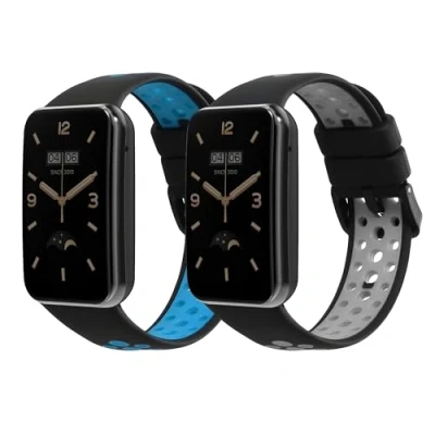 Abbildung von kwmobile Uhrenarmband 2x Sportarmband für Xiaomi Mi Band 7 Pro, Armband TPU Silikon Set Fitnesstracker