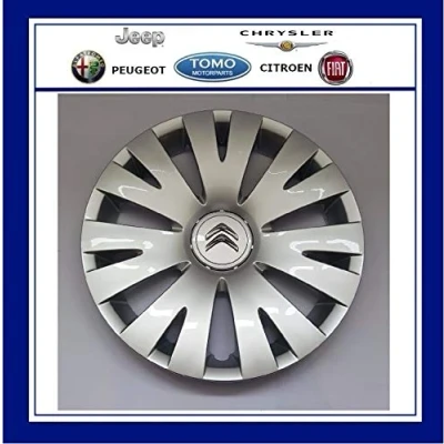 Abbildung von 4x ORIGINAL Citroen Radkappe Radblende SILBER 15 Zoll FEROE 98136143VV BERLINGO