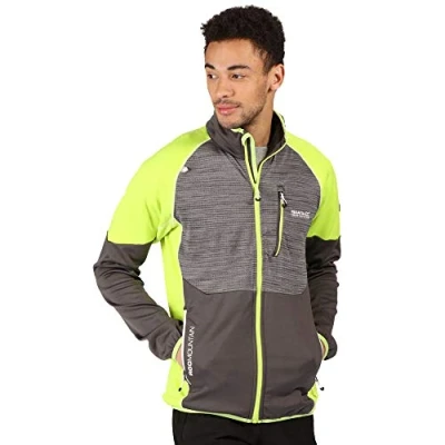 Abbildung von Regatta Herren Yare Ii&#039; Knitted Warm Backed Extol Stretch Jacket Soft Shell, Magnet/Electric Lime, XXL