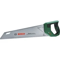 Abbildung von Bosch Handsäge 400mm (Fuchsschwanz 400mm; SK5 Stahl Sägeblatt für schnelle Schnitte in Holz; 11TPI; Induktionsgehärtete Zähne; 45/90 Markierungshilfe; Metrische Skala; Ergonomischer Softgrip)