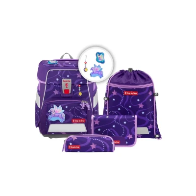 Abbildung von Step by Spaceset 5TLG Schulranzen Set für Kinder, Größe: One Size, Pegasus emily